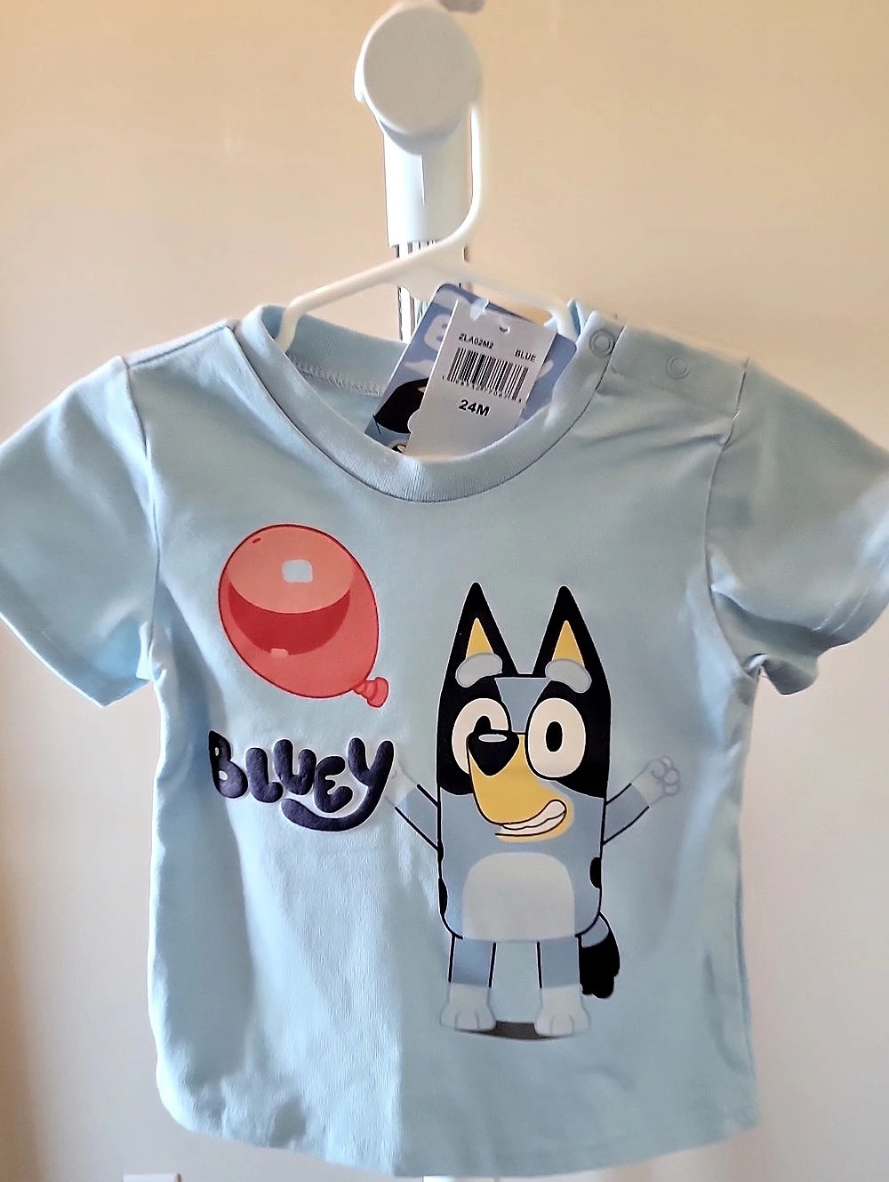 Bluey Graphic Tees Blue & Gray Baby 24M 2 Pack